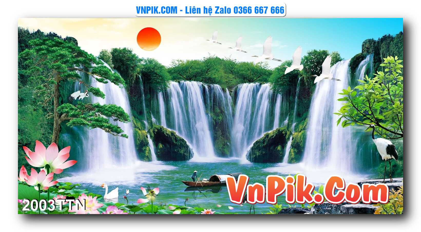 Tranh thác nước – Tranh phong thủy – Tranh treo tường mã 2003TTN