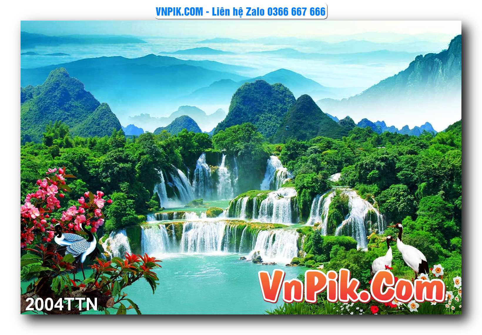 Tranh thác nước – Tranh phong thủy – Tranh treo tường mã 2004TTN