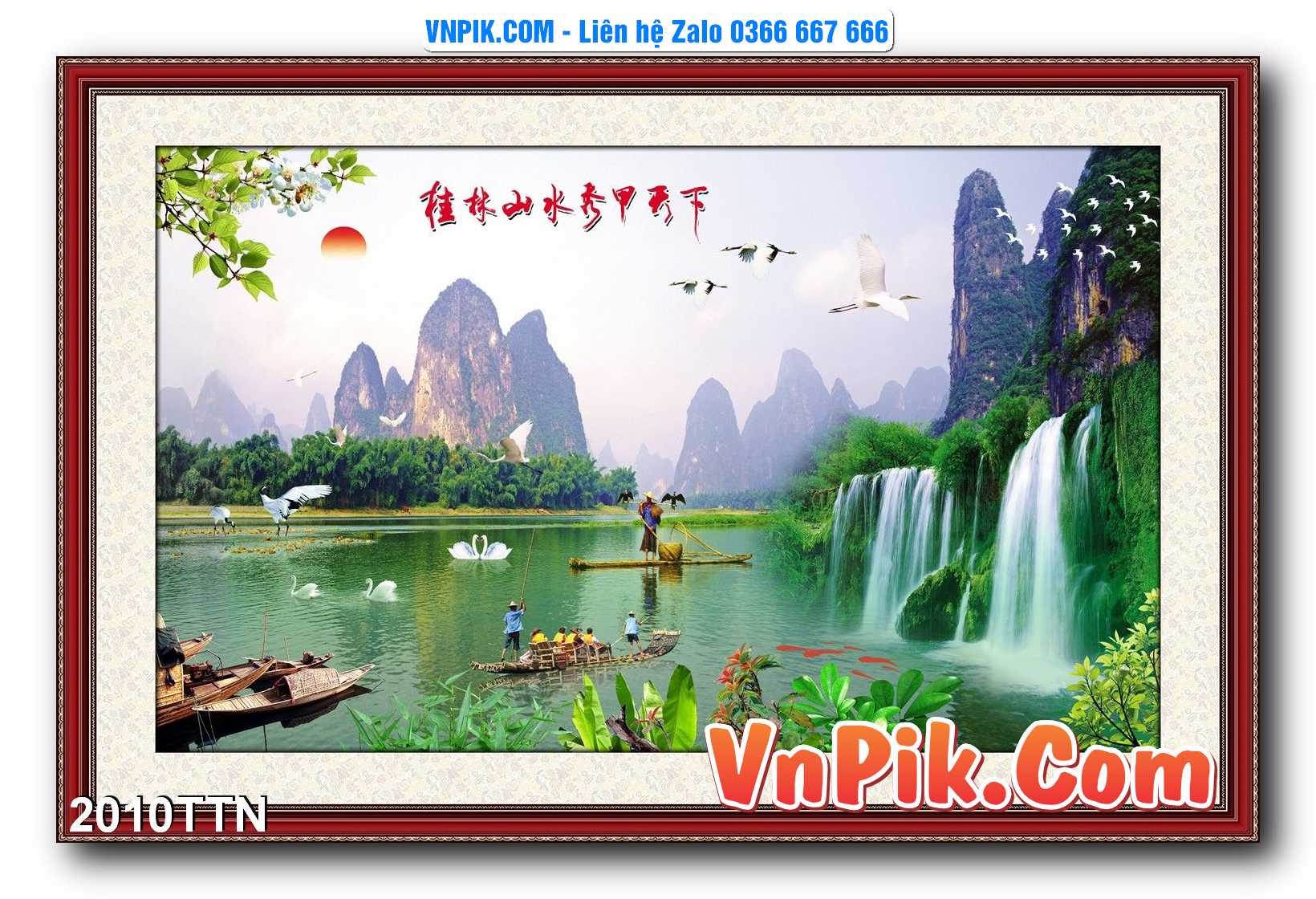 Tranh thác nước – Tranh phong thủy – Tranh treo tường mã 2010TTN