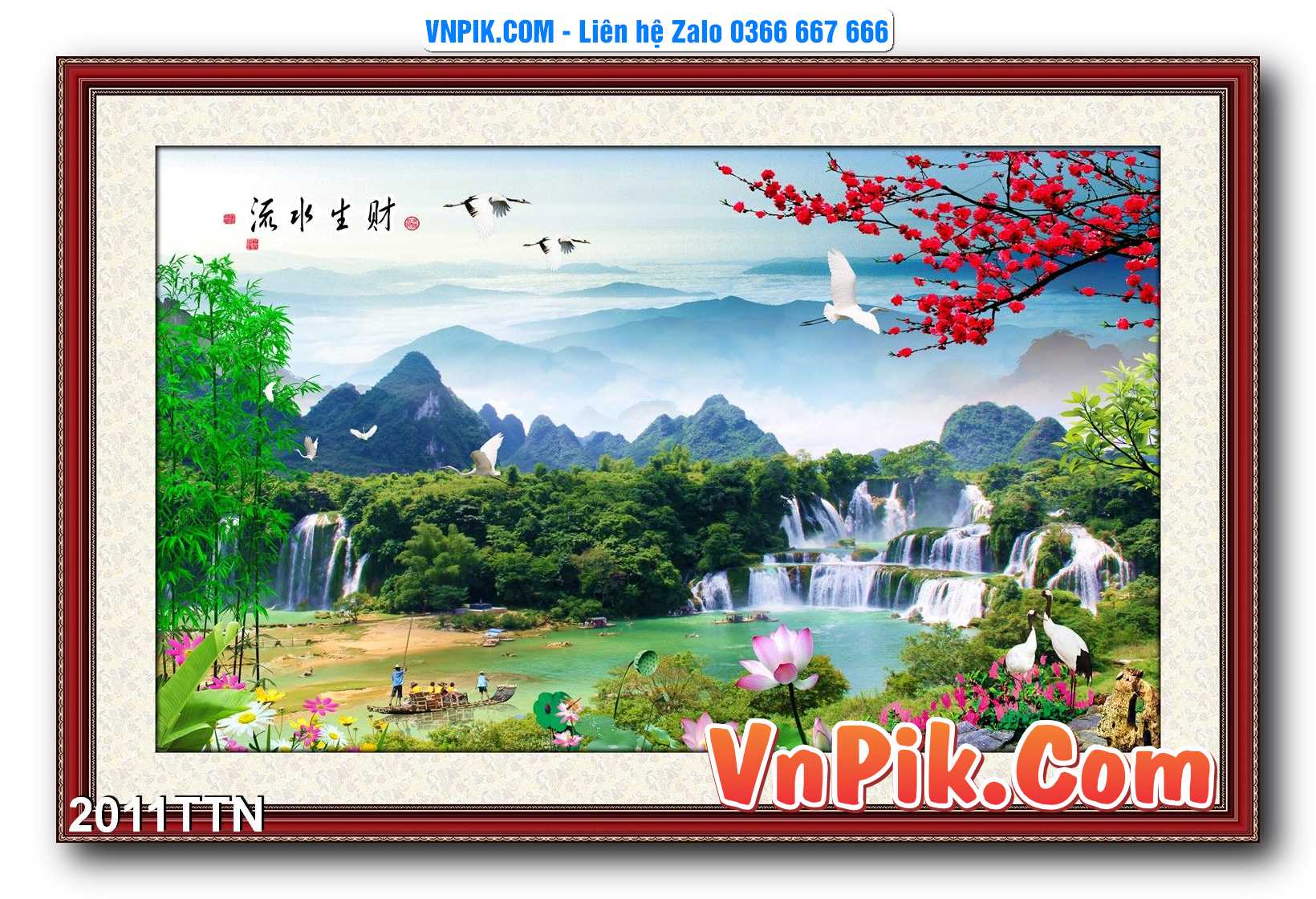 Tranh thác nước – Tranh phong thủy – Tranh treo tường mã 2011TTN