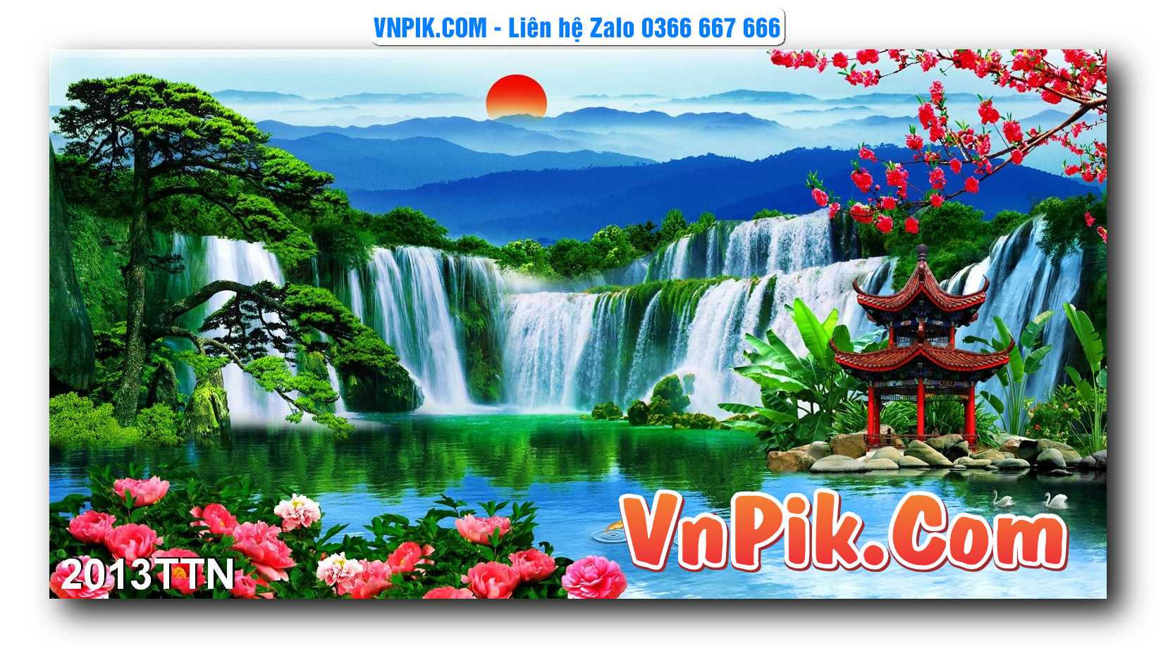 Tranh thác nước – Tranh phong thủy – Tranh treo tường mã 2013TTN