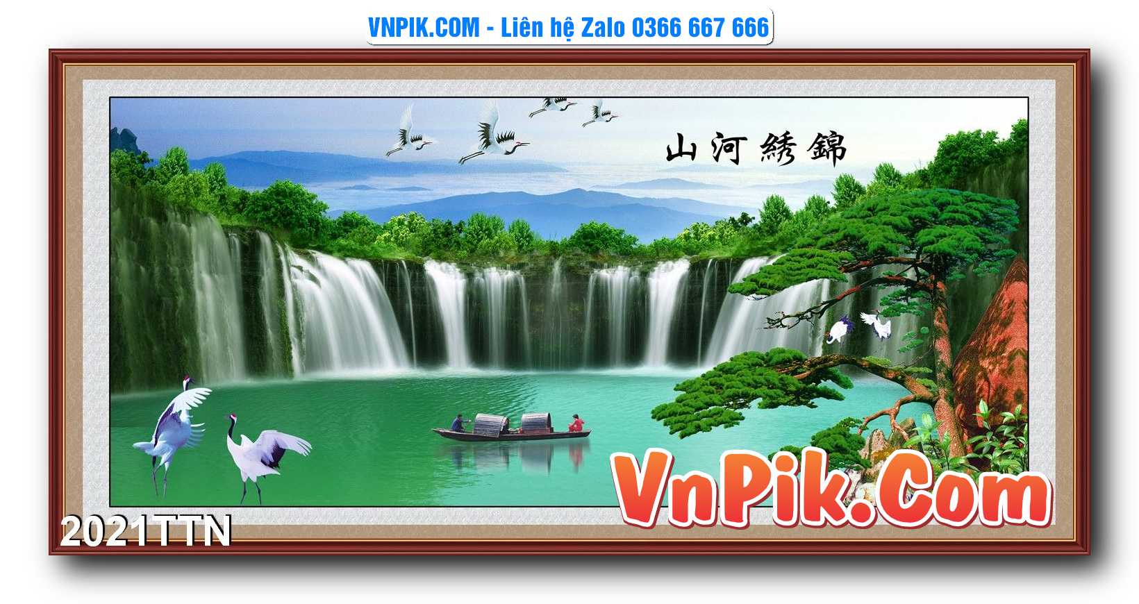 Tranh thác nước – Tranh phong thủy – Tranh treo tường mã 2021TTN