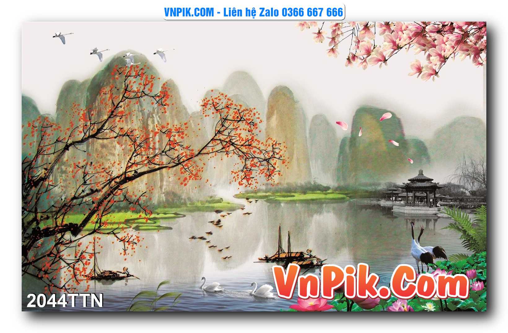 Tranh thác nước – Tranh phong thủy – Tranh treo tường mã 2044TTN