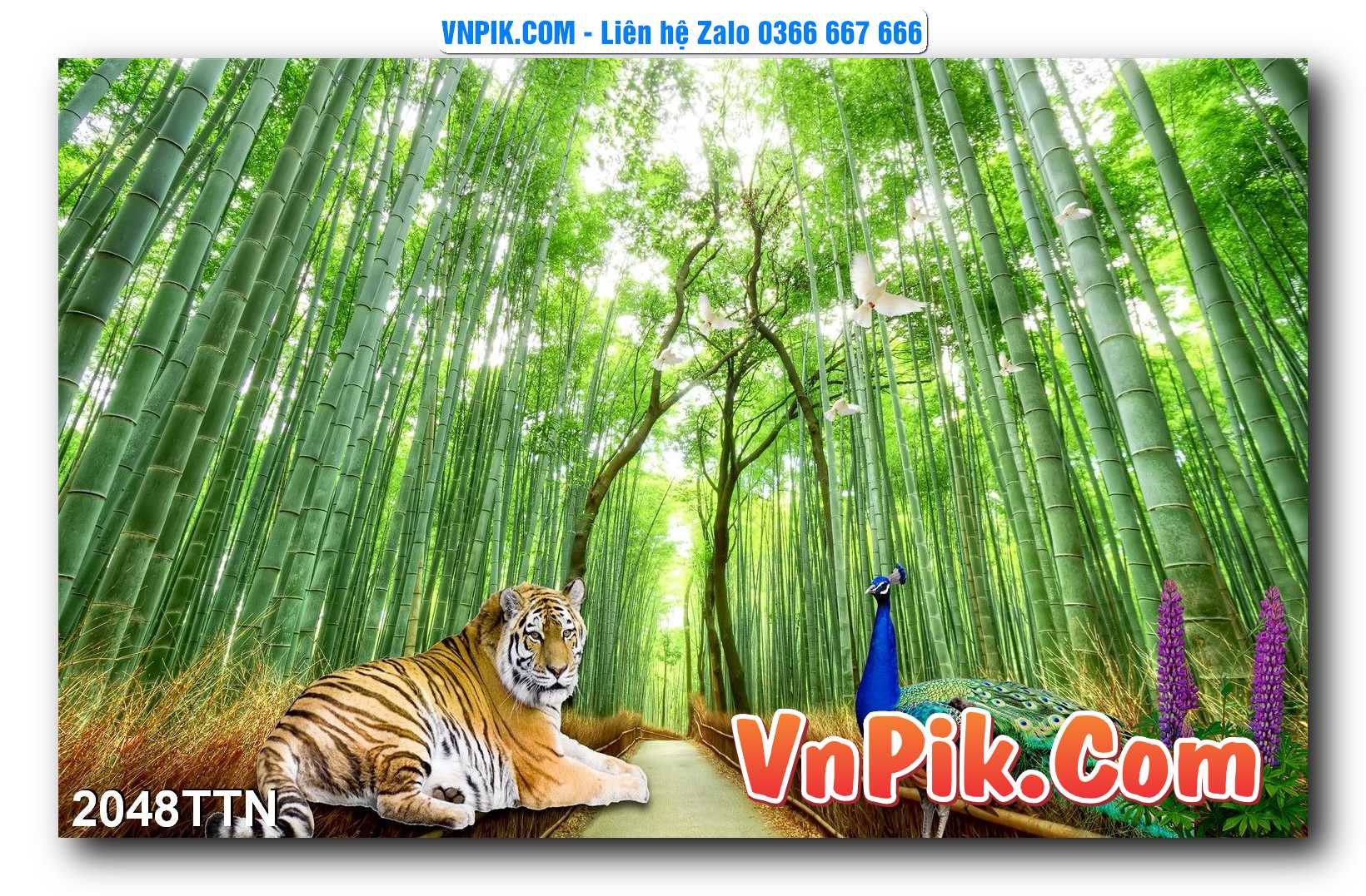 Tranh thác nước – Tranh phong thủy – Tranh treo tường mã 2048TTN