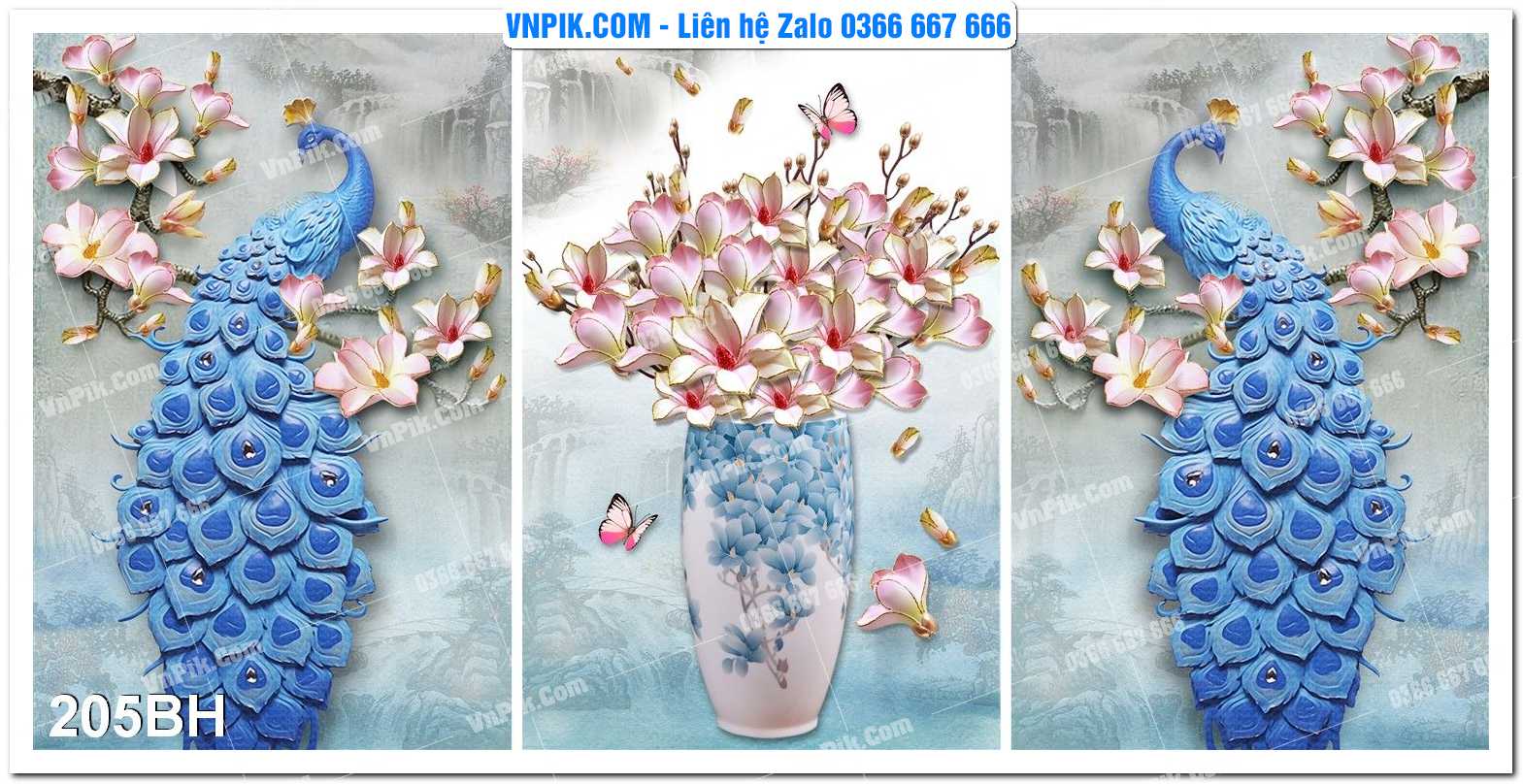 Tranh bình hoa nghệ thuật 205BH