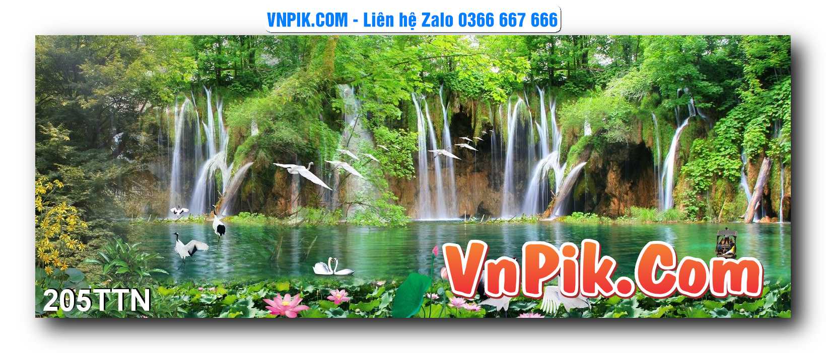 Tranh thác nước – Tranh phong thủy – Tranh treo tường mã 205TTN