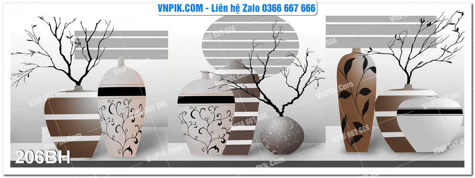 Tranh bình hoa nghệ thuật 206BH