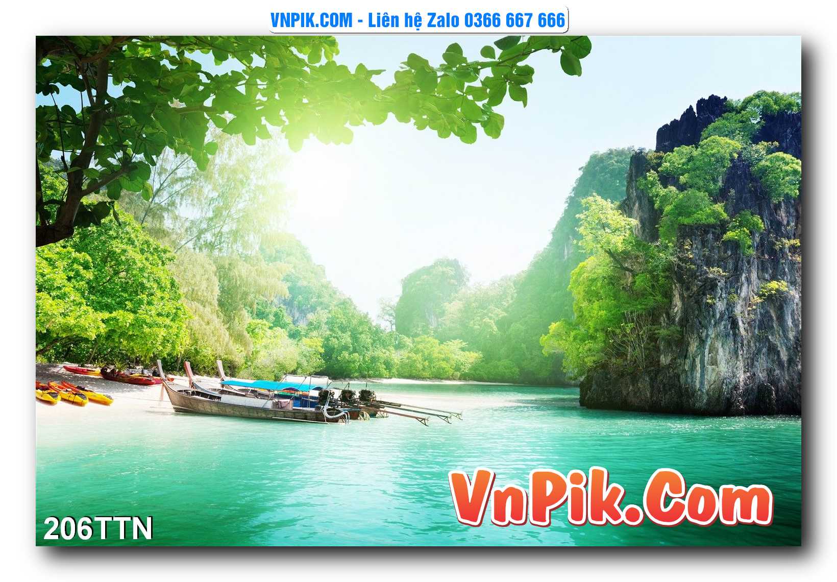 Tranh thác nước – Tranh phong thủy – Tranh treo tường mã 206TTN