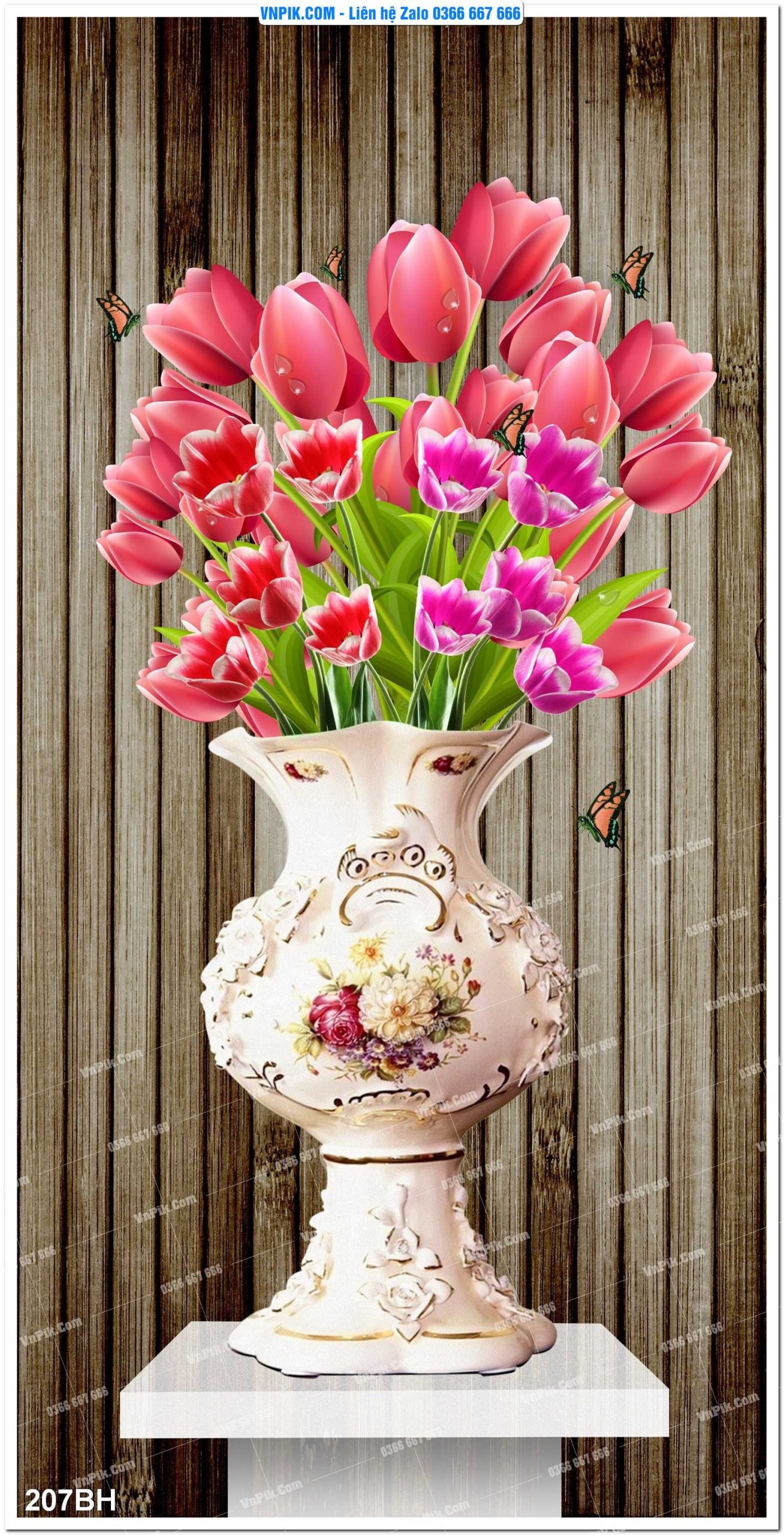 Tranh bình hoa nghệ thuật 207BH