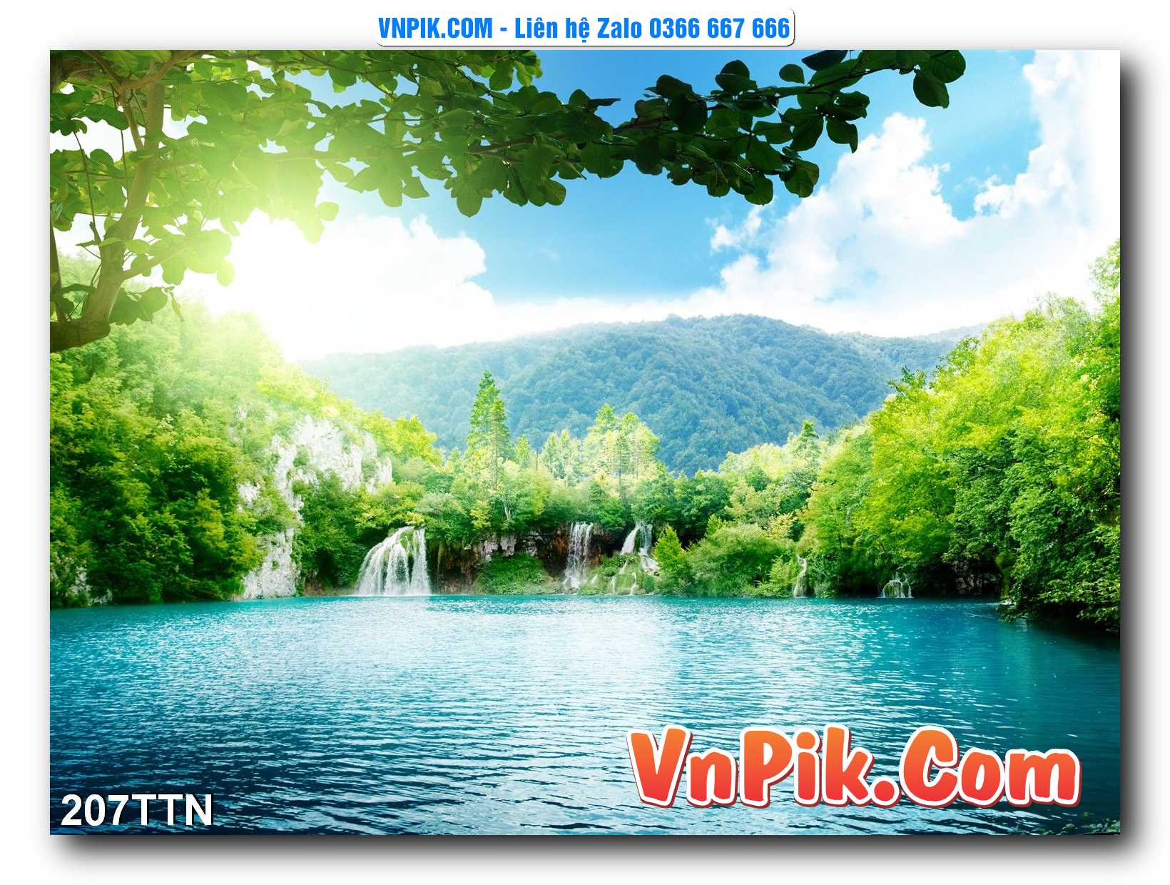 Tranh thác nước – Tranh phong thủy – Tranh treo tường mã 207TTN