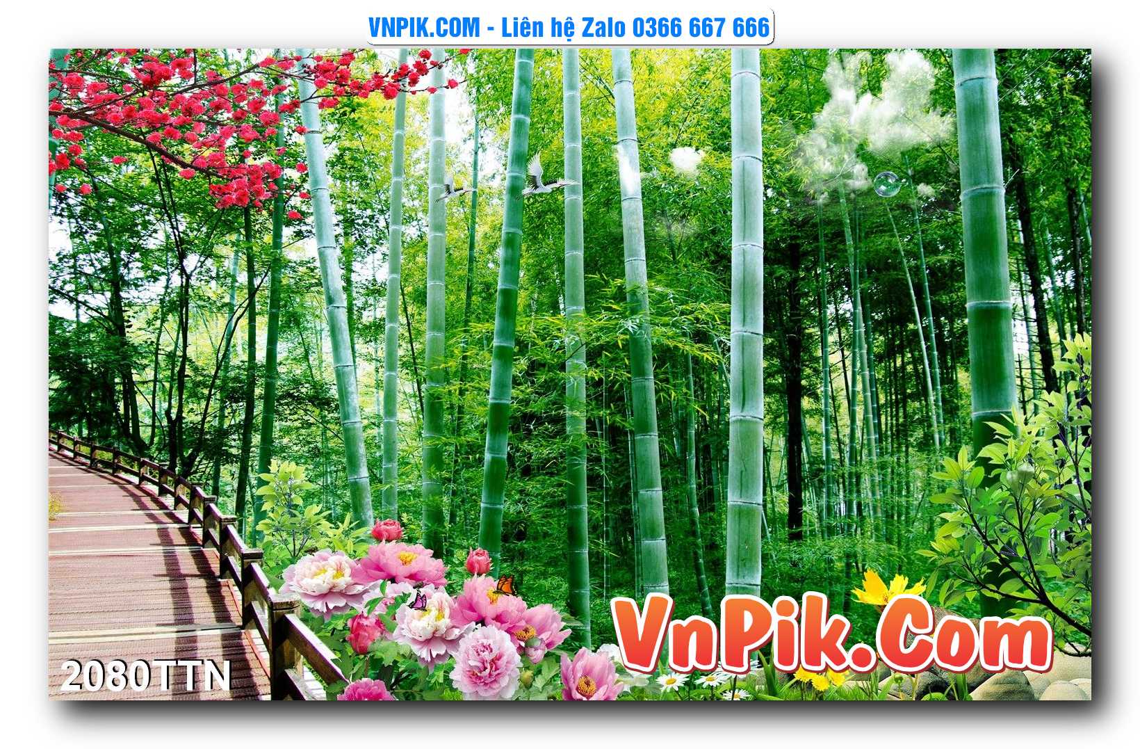 Tranh thác nước – Tranh phong thủy – Tranh treo tường mã 2080TTN