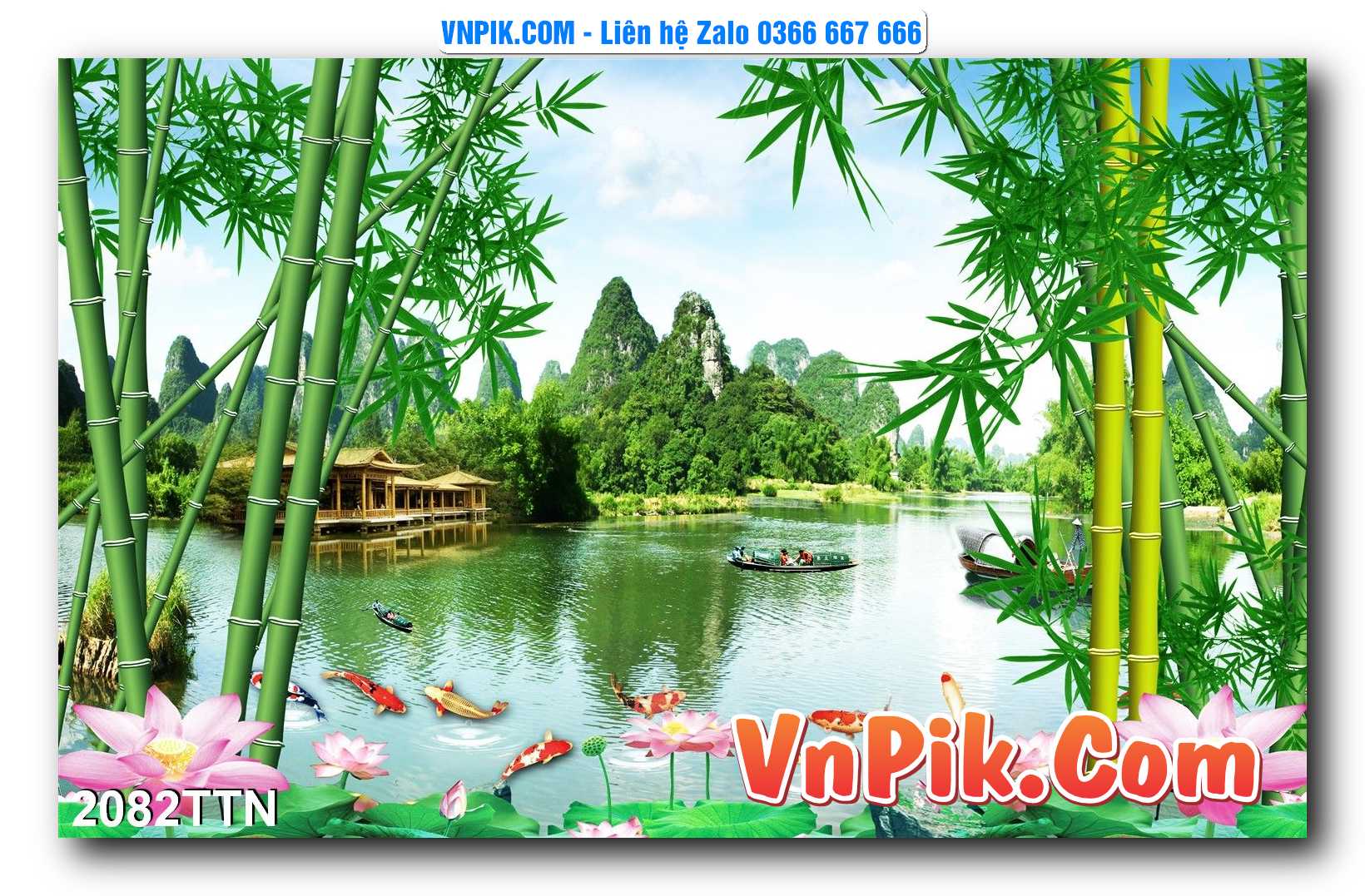 Tranh thác nước – Tranh phong thủy – Tranh treo tường mã 2082TTN