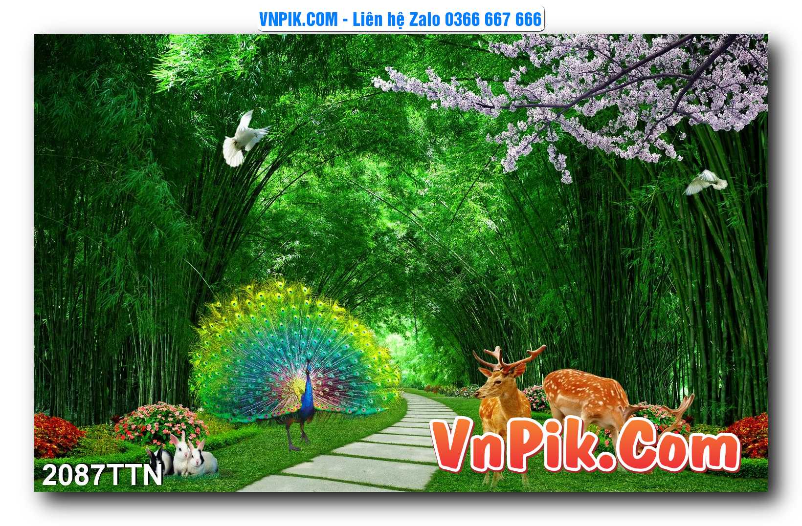 Tranh thác nước – Tranh phong thủy – Tranh treo tường mã 2087TTN