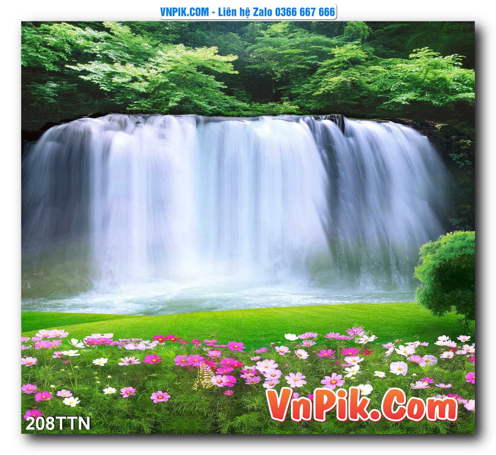 Tranh thác nước – Tranh phong thủy – Tranh treo tường mã 208TTN