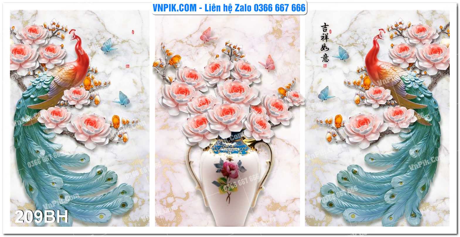 Tranh bình hoa nghệ thuật 209BH