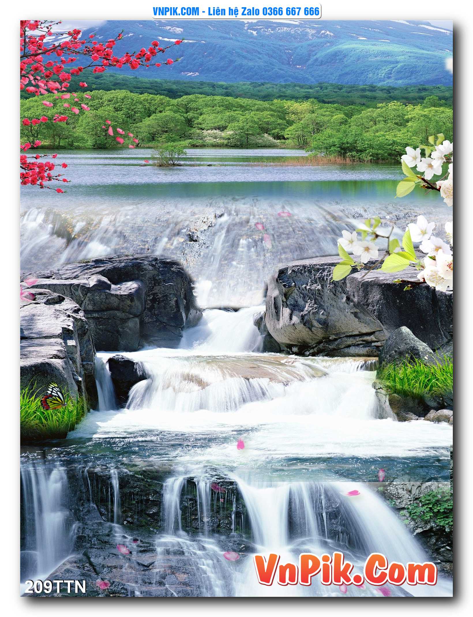 Tranh thác nước – Tranh phong thủy – Tranh treo tường mã 209TTN