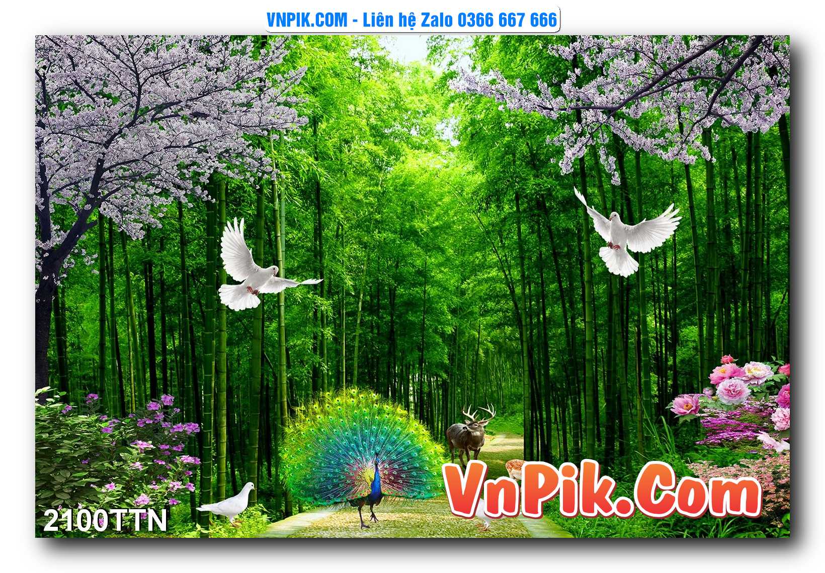 Tranh thác nước – Tranh phong thủy – Tranh treo tường mã 2100TTN