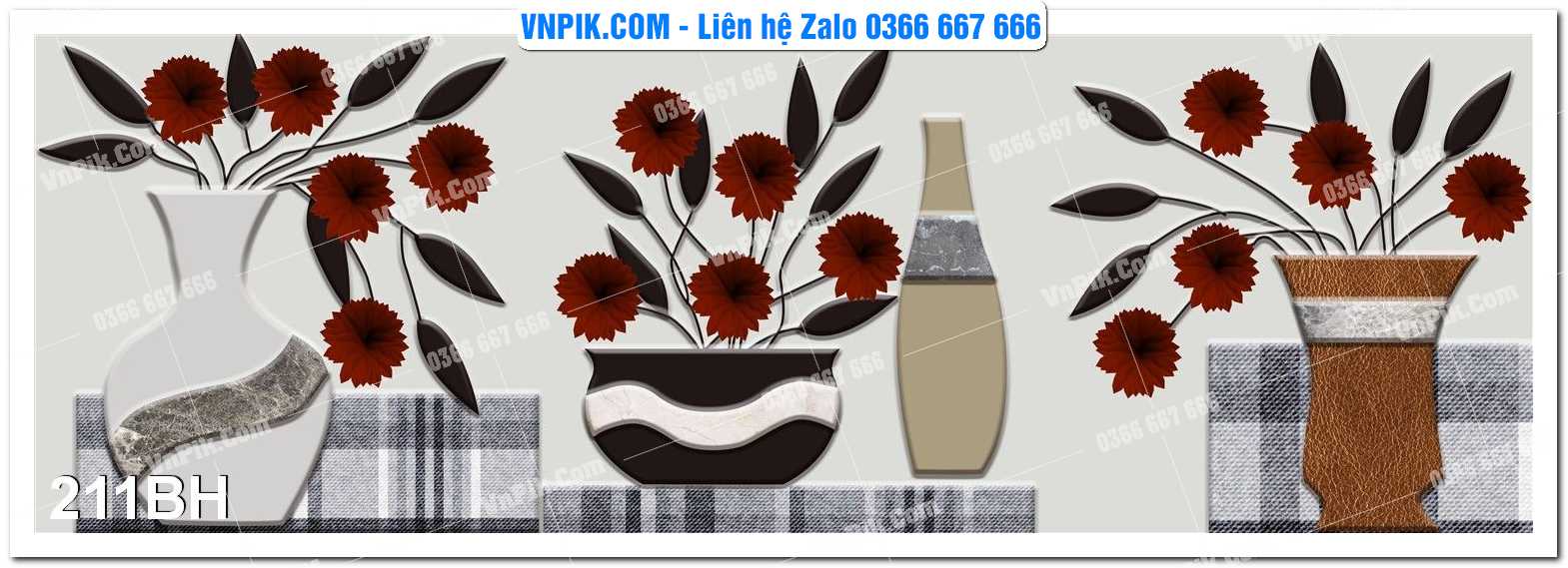 Tranh bình hoa nghệ thuật 211BH