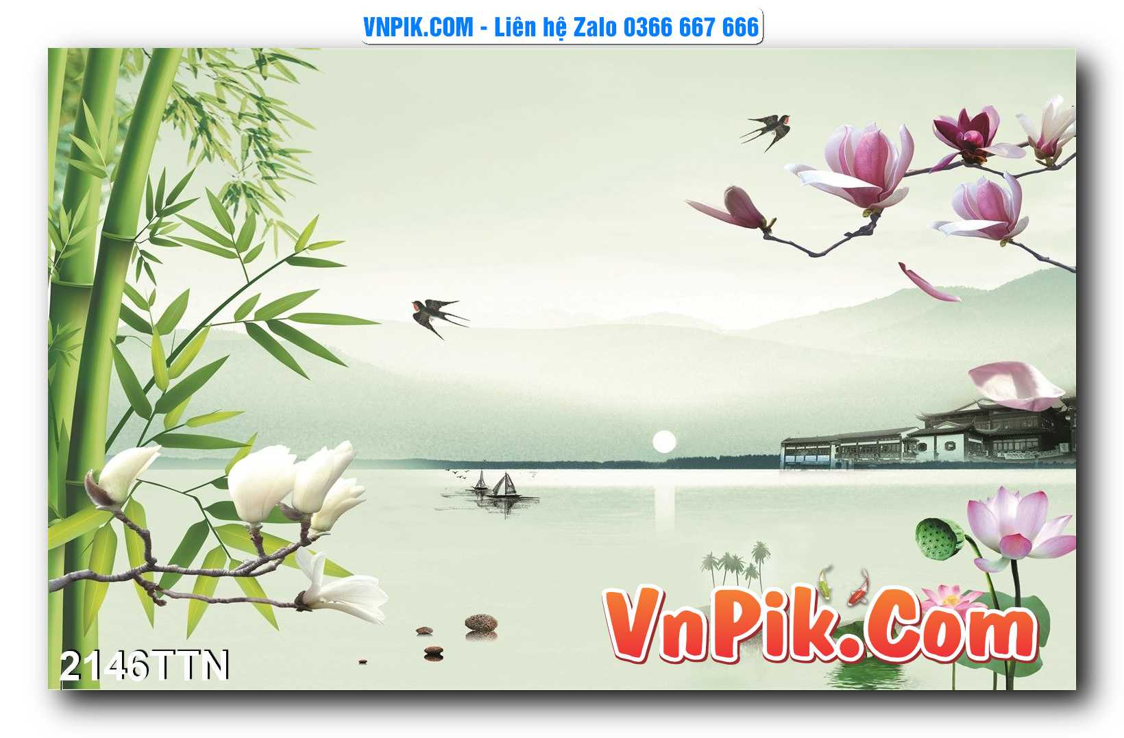 Tranh thác nước – Tranh phong thủy – Tranh treo tường mã 2146TTN