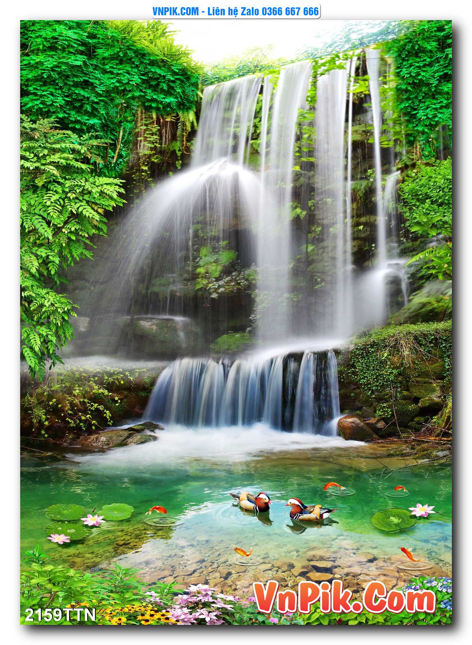 Tranh thác nước – Tranh phong thủy – Tranh treo tường mã 2159TTN