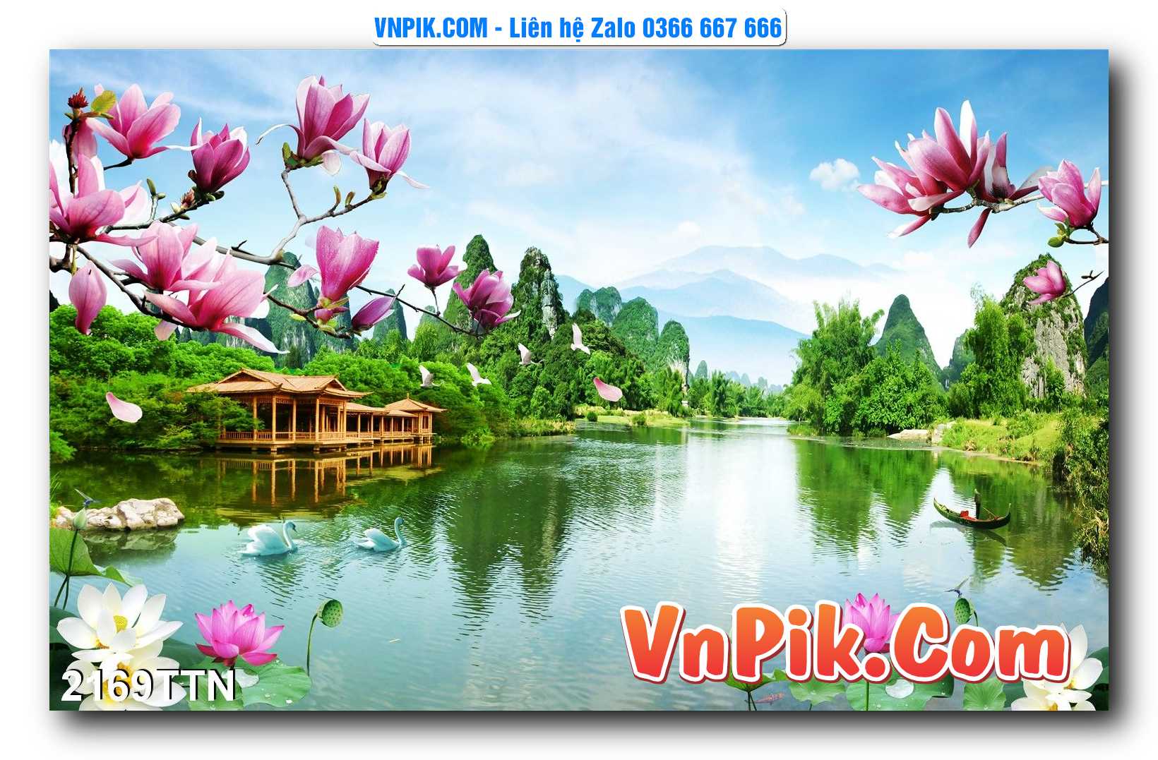 Tranh thác nước – Tranh phong thủy – Tranh treo tường mã 2169TTN