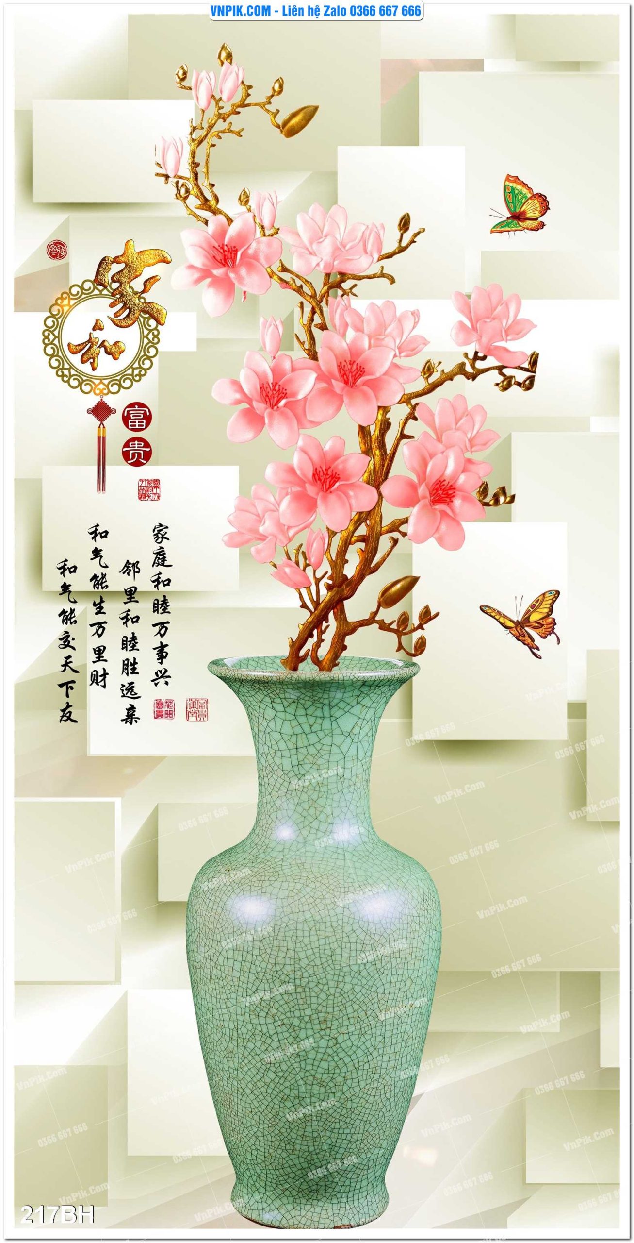 Tranh bình hoa nghệ thuật 217BH