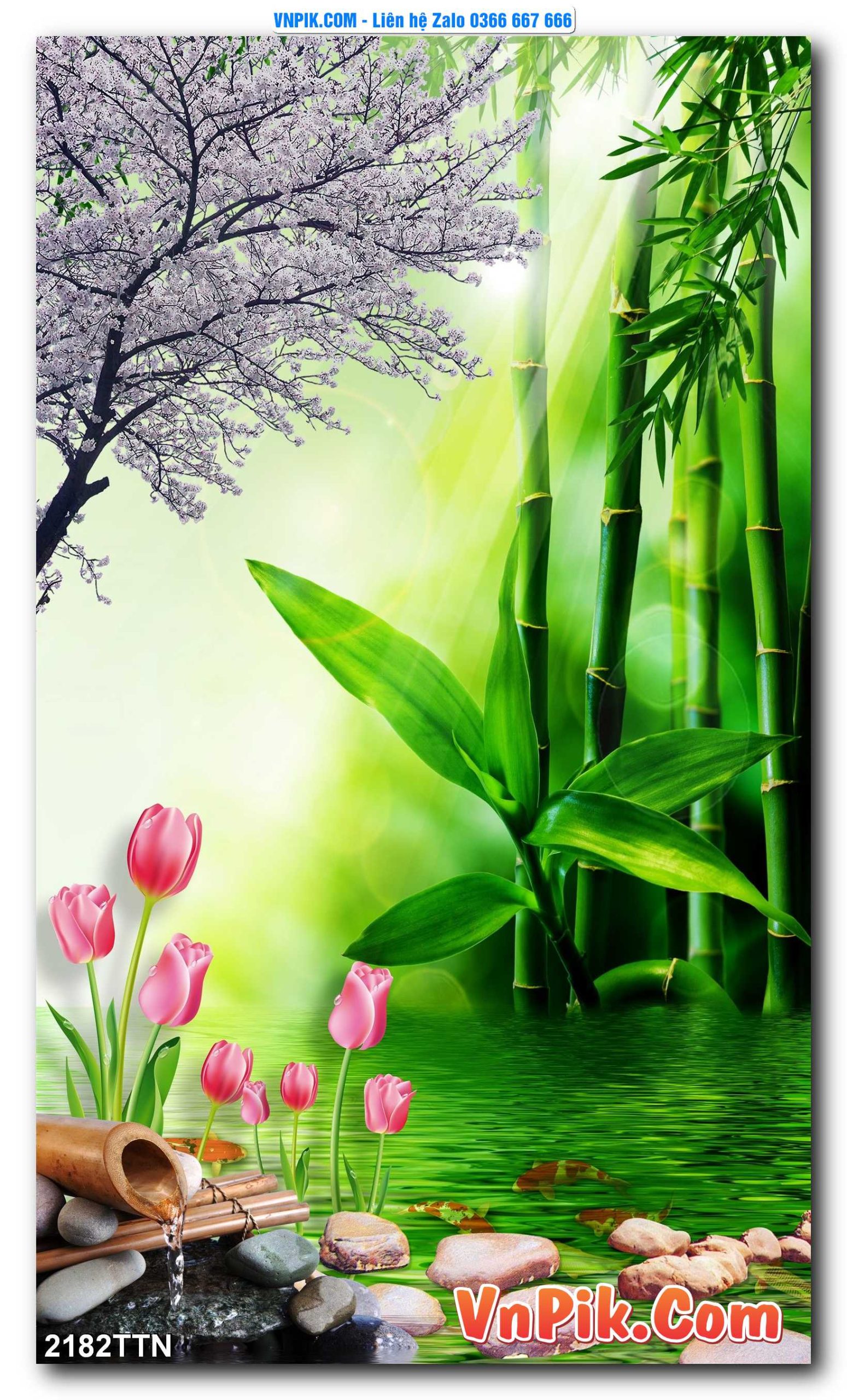 Tranh thác nước – Tranh phong thủy – Tranh treo tường mã 2182TTN