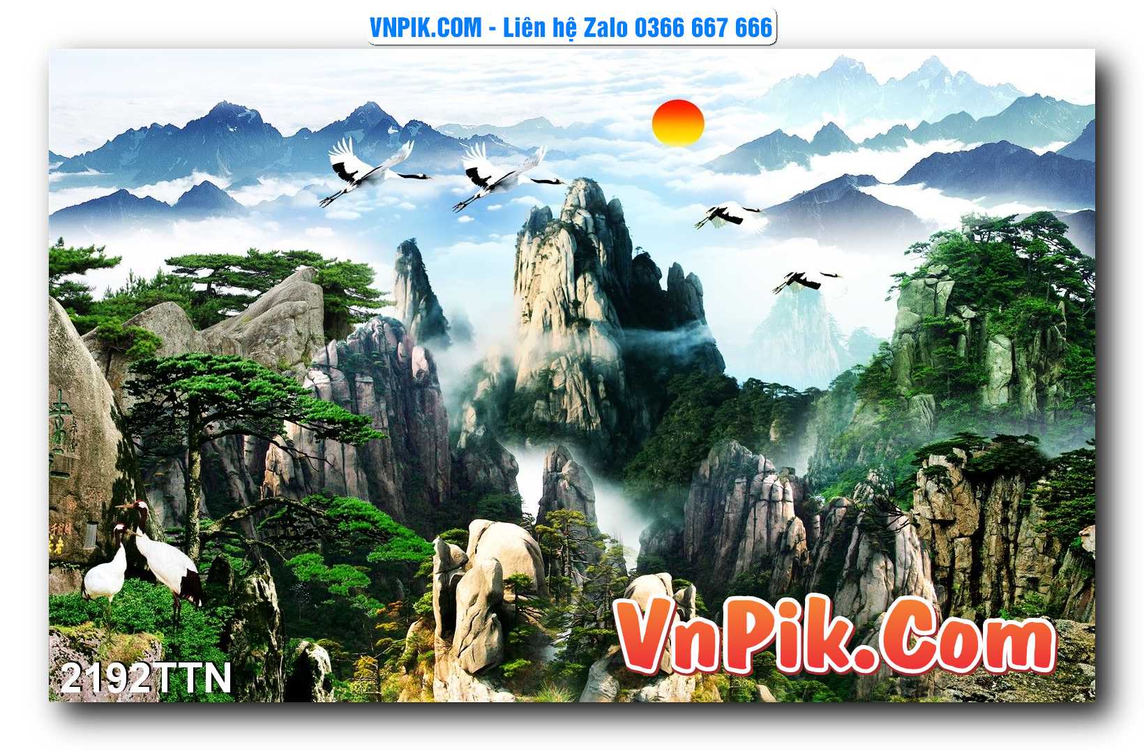 Tranh thác nước – Tranh phong thủy – Tranh treo tường mã 2192TTN