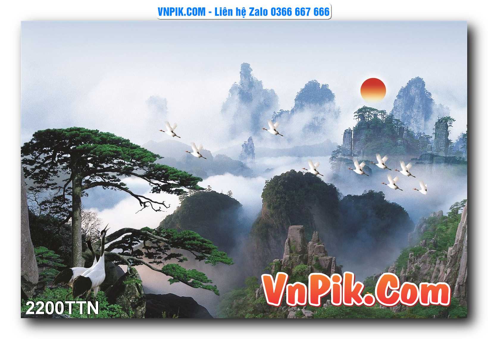 Tranh thác nước – Tranh phong thủy – Tranh treo tường mã 2200TTN