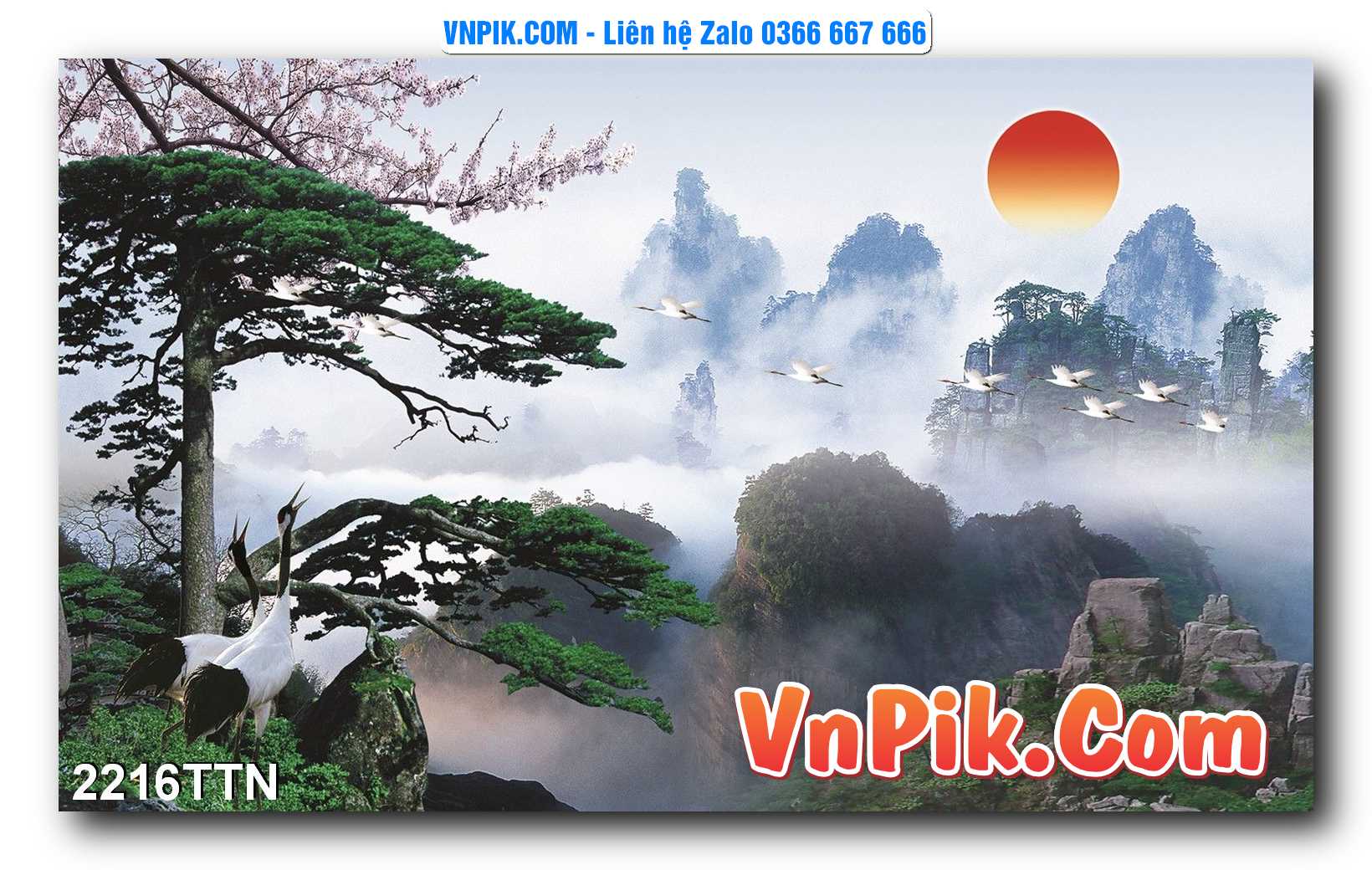 Tranh thác nước – Tranh phong thủy – Tranh treo tường mã 2216TTN
