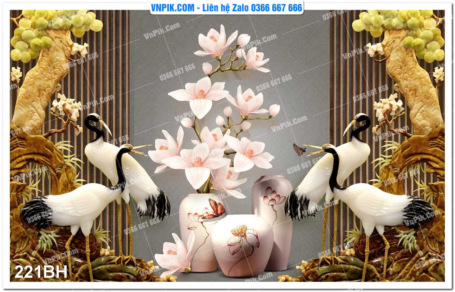 Tranh bình hoa nghệ thuật 221BH