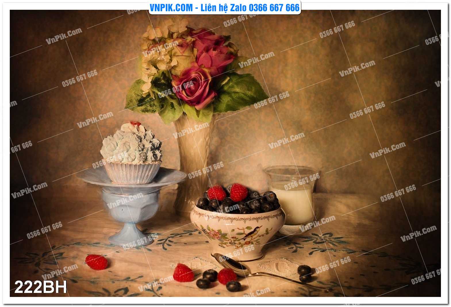 Tranh bình hoa nghệ thuật 222BH