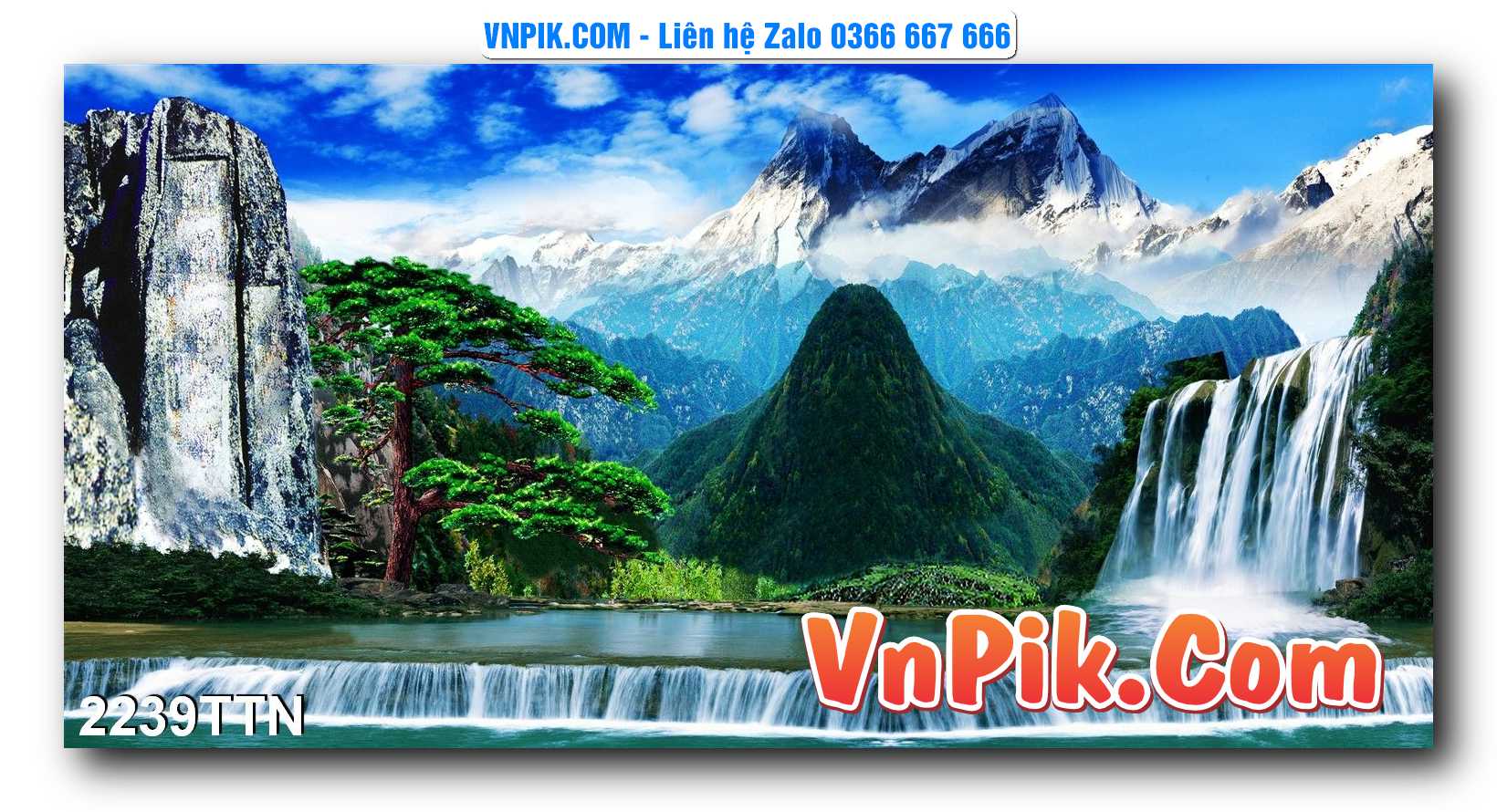 Tranh thác nước – Tranh phong thủy – Tranh treo tường mã 2239TTN