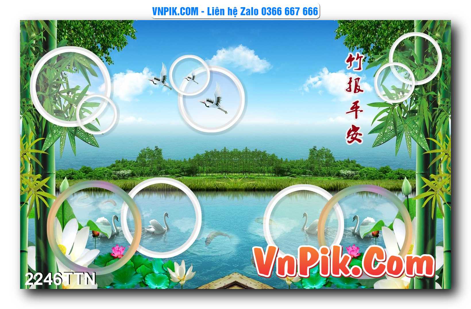 Tranh thác nước – Tranh phong thủy – Tranh treo tường mã 2246TTN