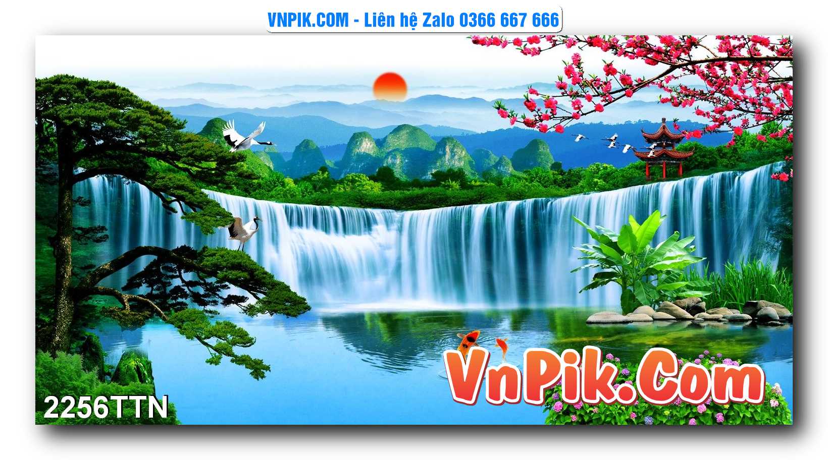 Tranh thác nước – Tranh phong thủy – Tranh treo tường mã 2256TTN