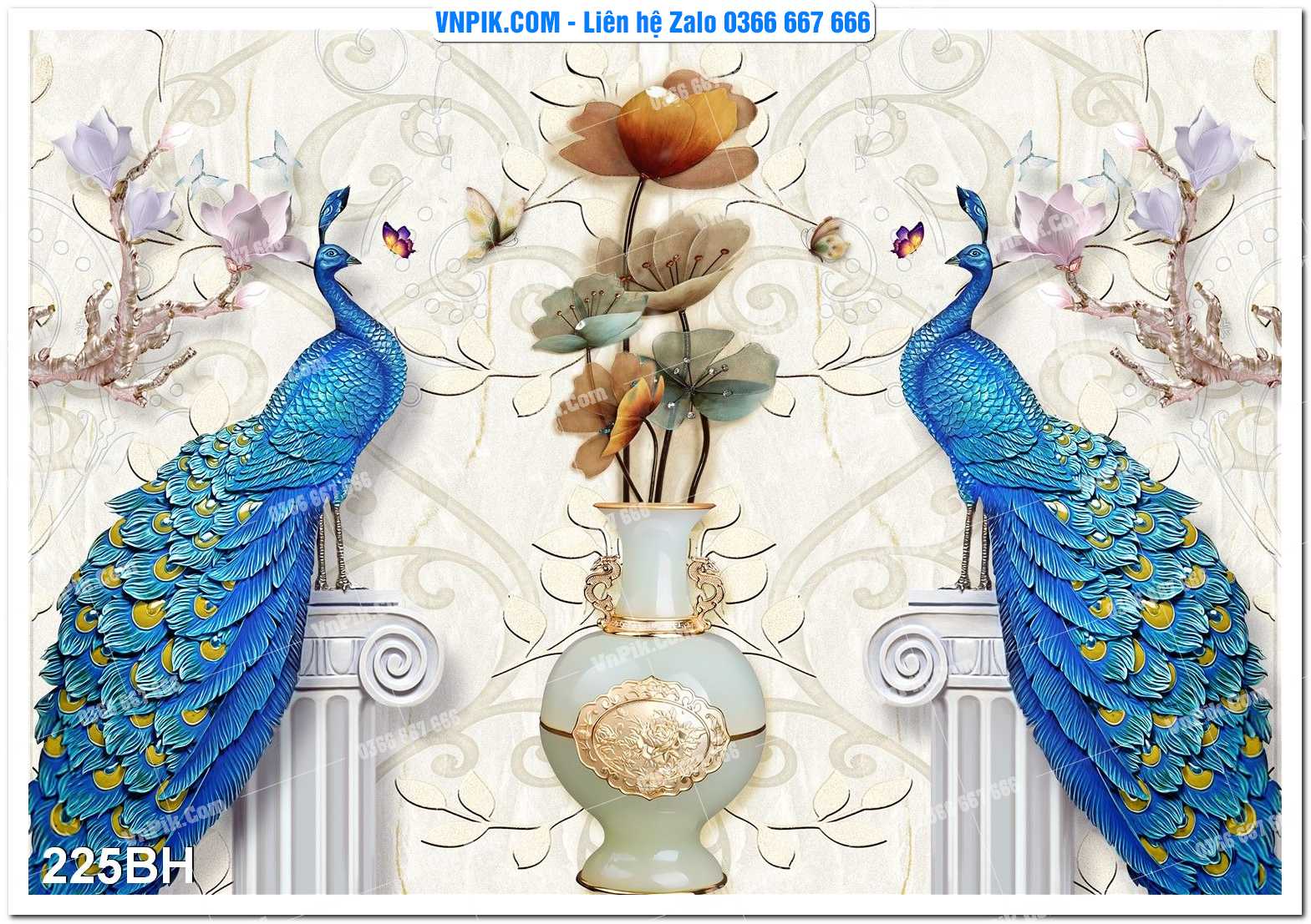 Tranh bình hoa nghệ thuật 225BH