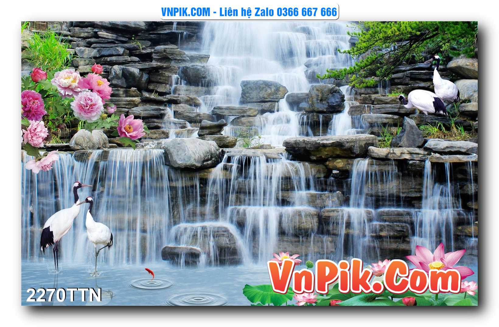 Tranh thác nước – Tranh phong thủy – Tranh treo tường mã 2270TTN