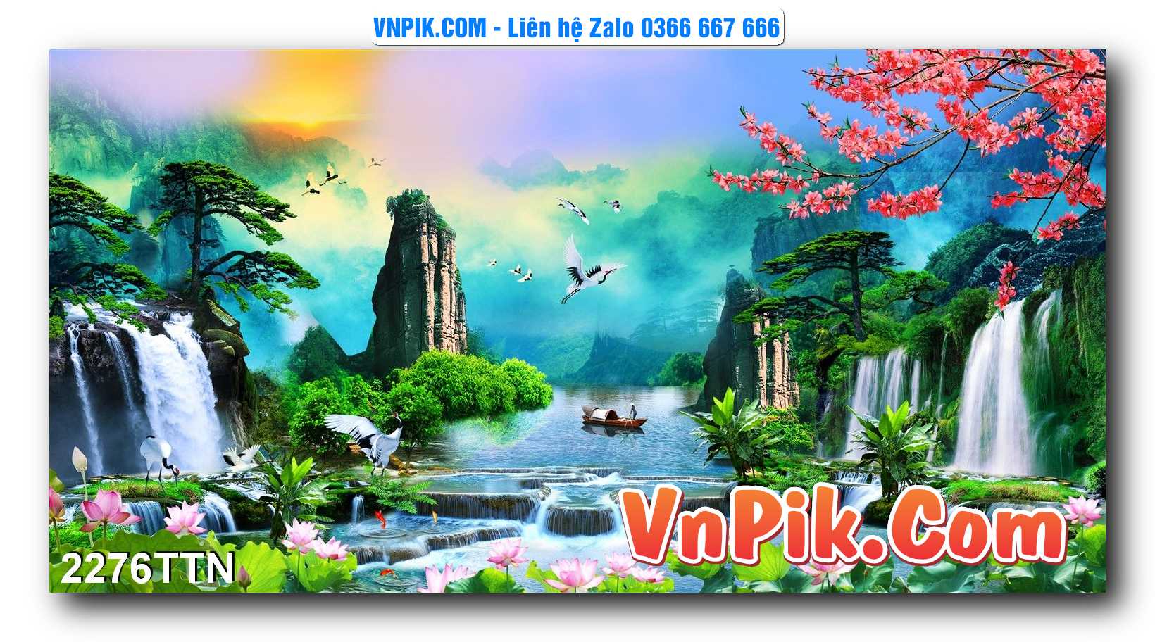 Tranh thác nước – Tranh phong thủy – Tranh treo tường mã 2276TTN