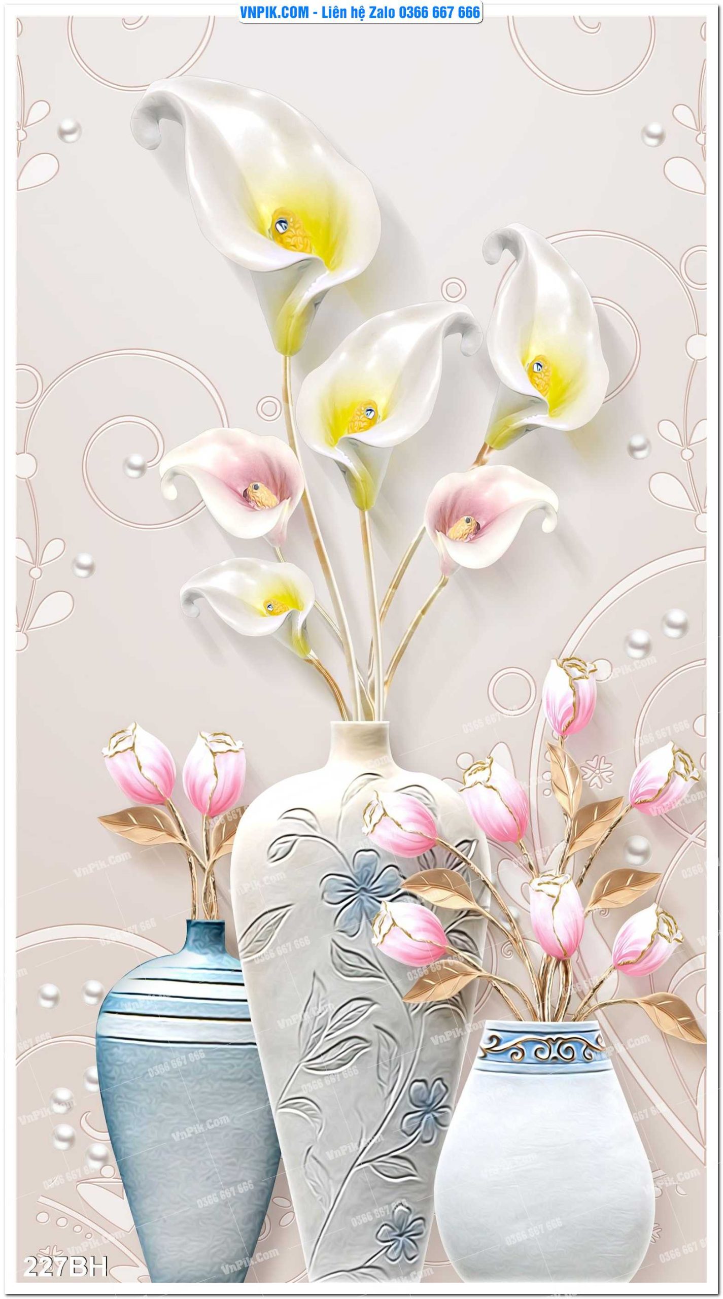 Tranh bình hoa nghệ thuật 227BH