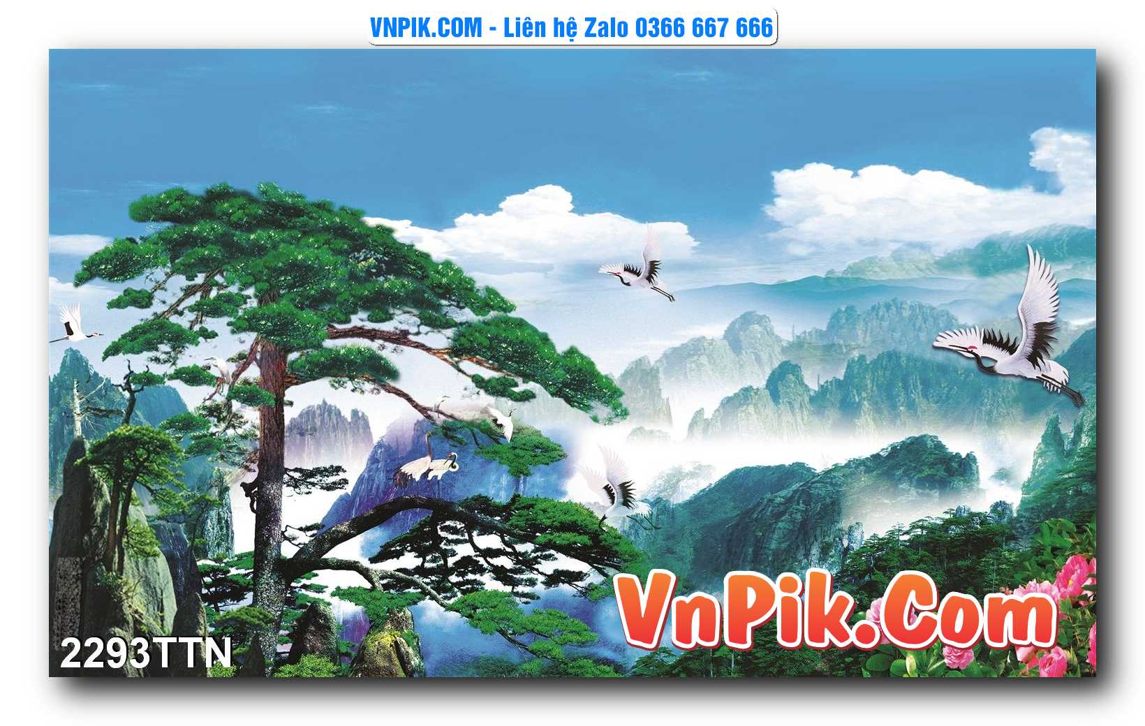 Tranh thác nước – Tranh phong thủy – Tranh treo tường mã 2293TTN