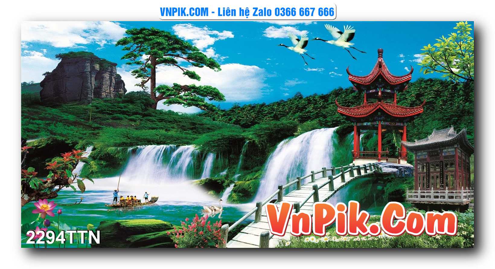 Tranh thác nước – Tranh phong thủy – Tranh treo tường mã 2294TTN