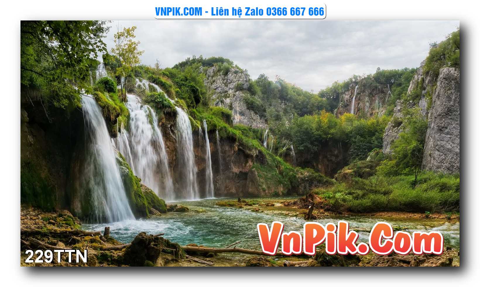 Tranh thác nước – Tranh phong thủy – Tranh treo tường mã 229TTN