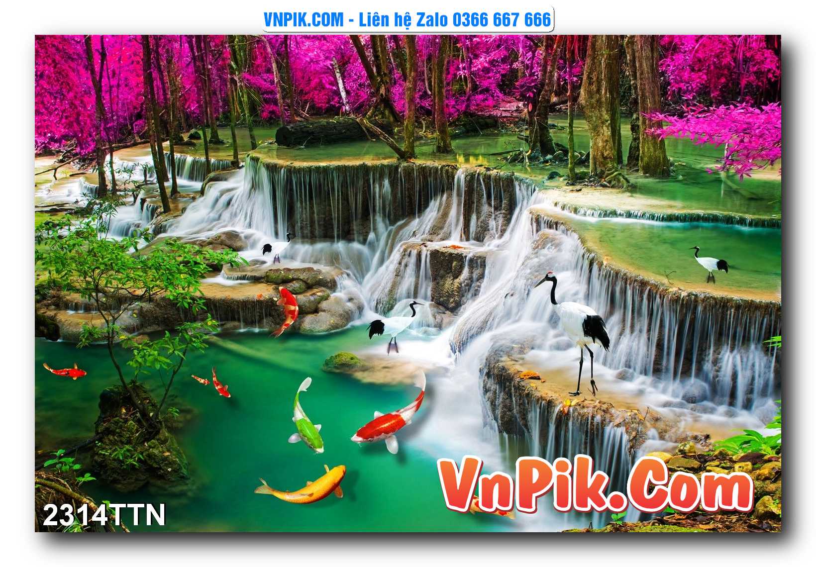 Tranh thác nước – Tranh phong thủy – Tranh treo tường mã 2314TTN