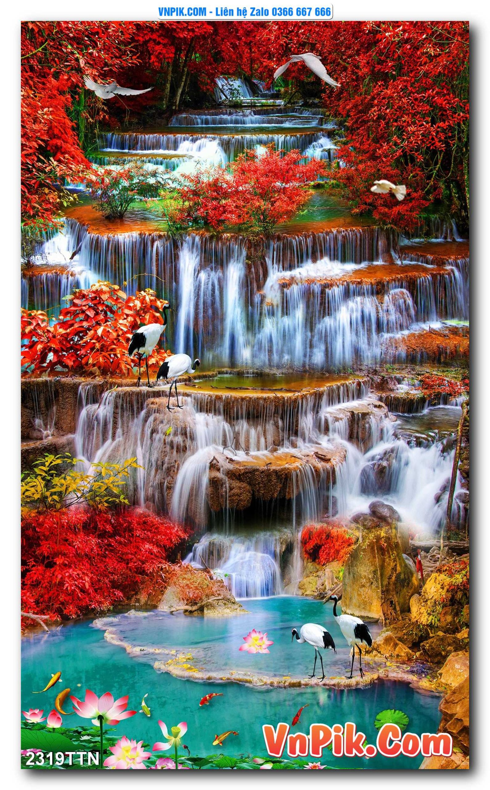 Tranh thác nước – Tranh phong thủy – Tranh treo tường mã 2319TTN