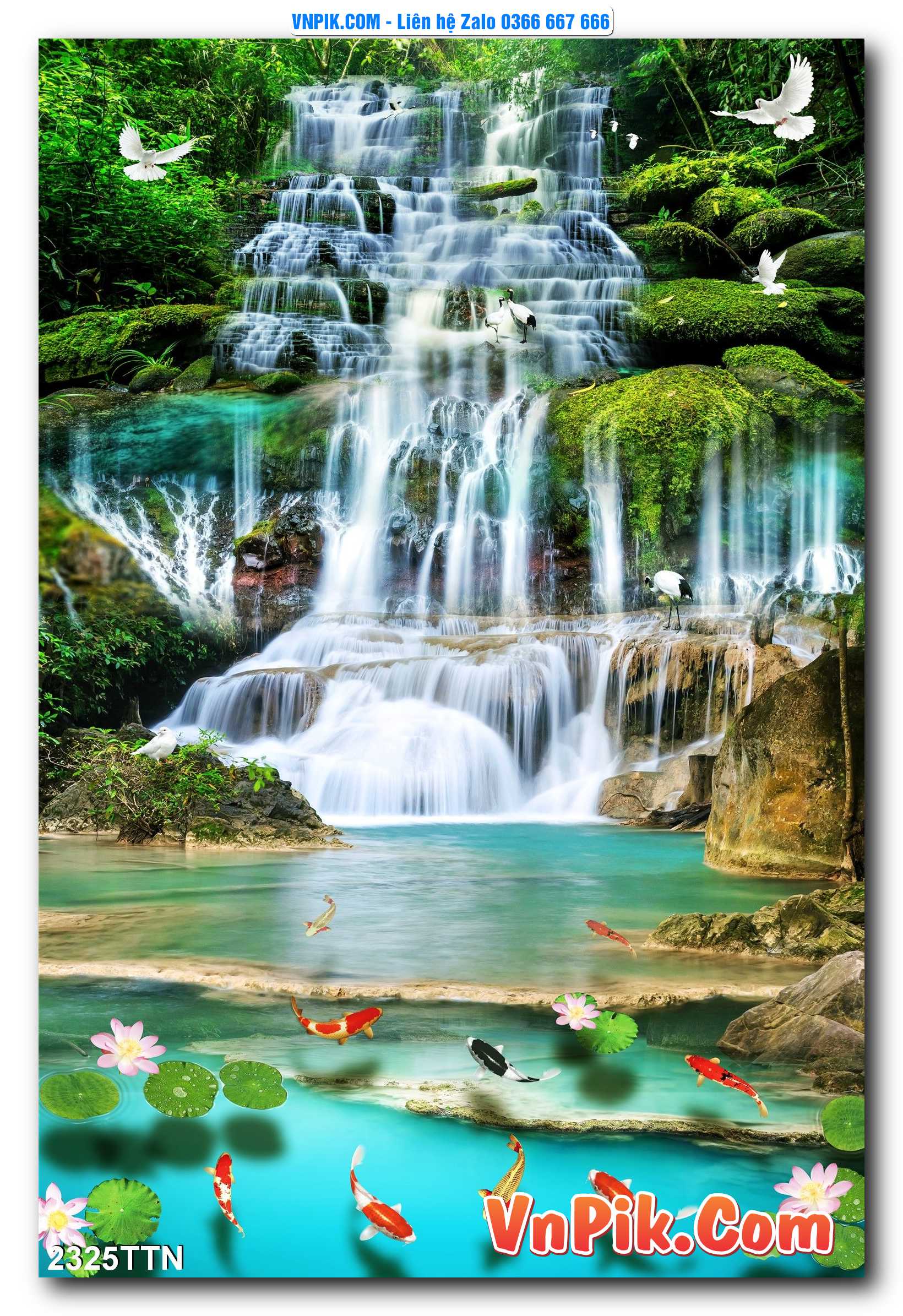 Tranh thác nước – Tranh phong thủy – Tranh treo tường mã 2325TTN