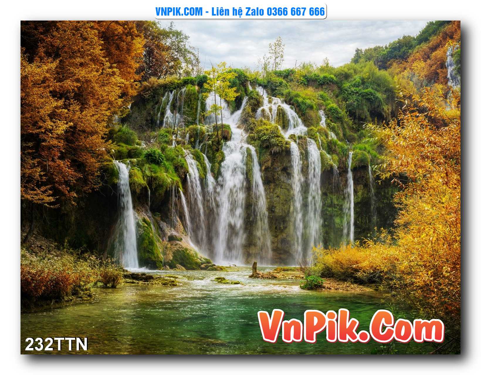 Tranh thác nước – Tranh phong thủy – Tranh treo tường mã 232TTN