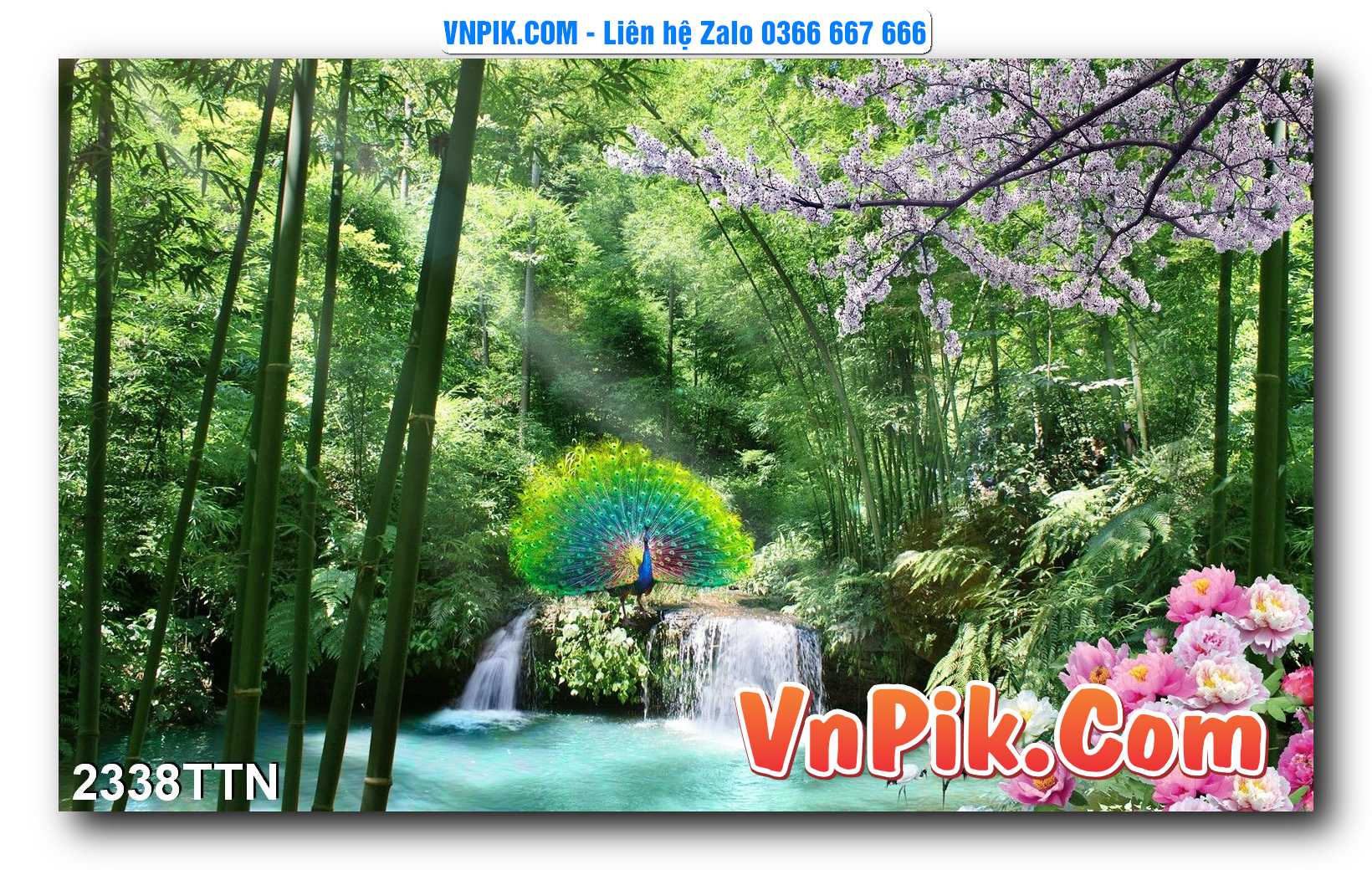 Tranh thác nước – Tranh phong thủy – Tranh treo tường mã 2338TTN