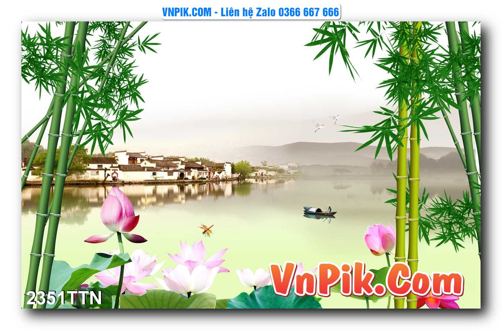 Tranh thác nước – Tranh phong thủy – Tranh treo tường mã 2351TTN