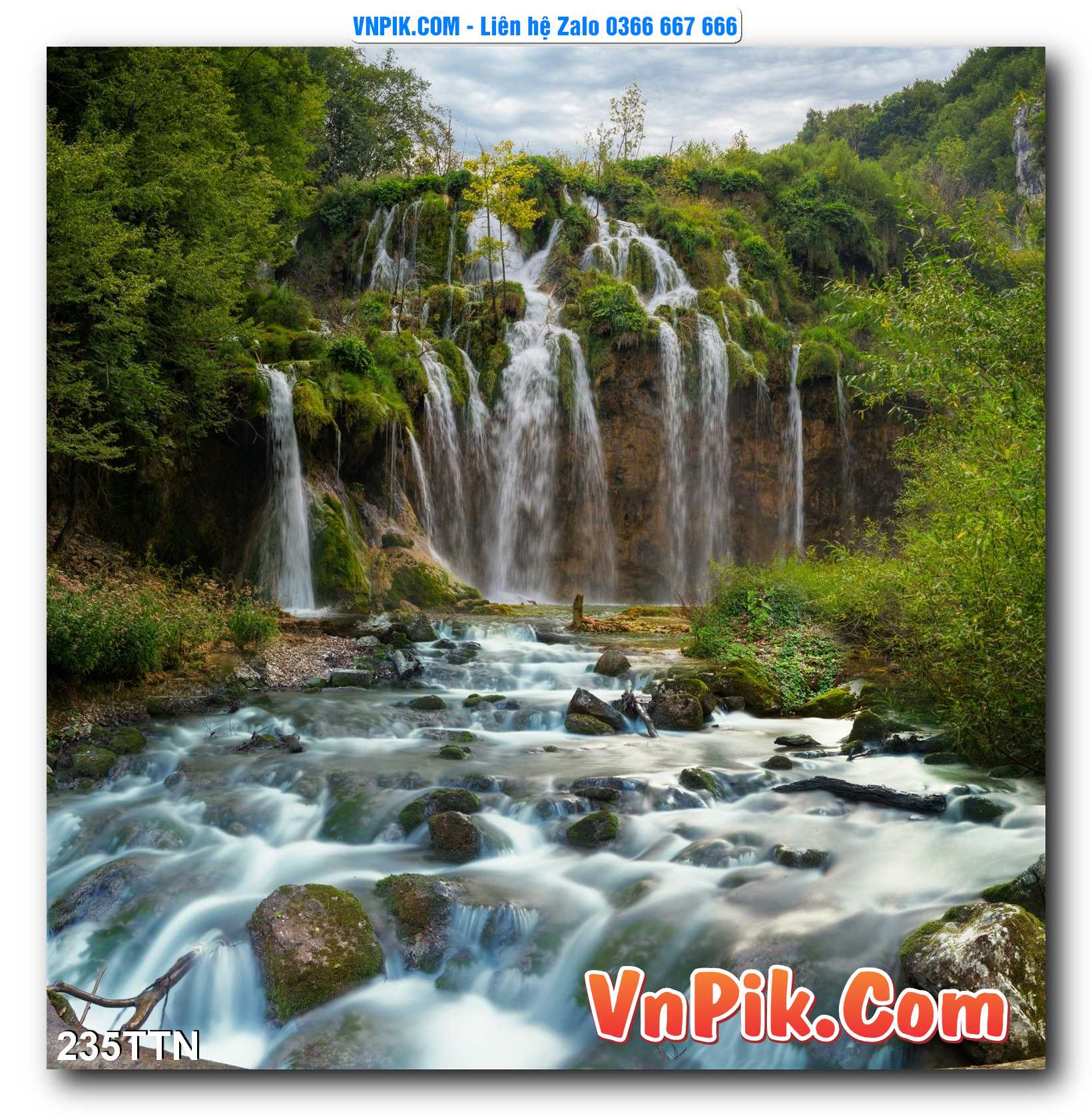 Tranh thác nước – Tranh phong thủy – Tranh treo tường mã 235TTN