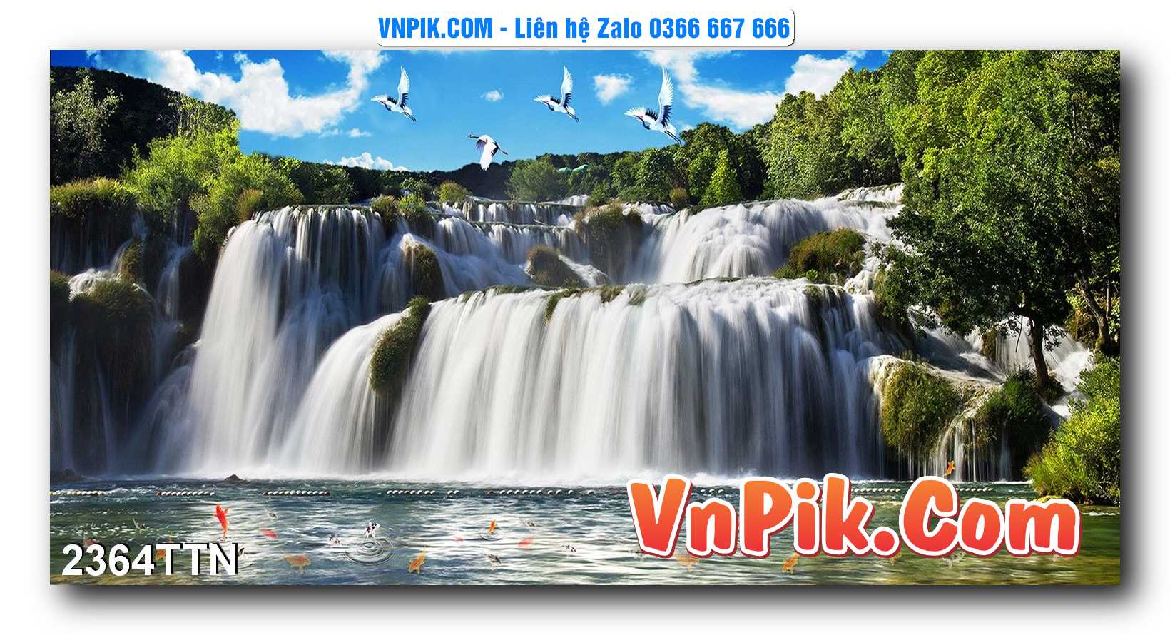 Tranh thác nước – Tranh phong thủy – Tranh treo tường mã 2364TTN